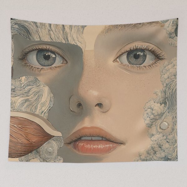 Item preview, Chinese Year of the Snake: Abstract Face with Serpentine Grace designed and sold by yinyuecreation.