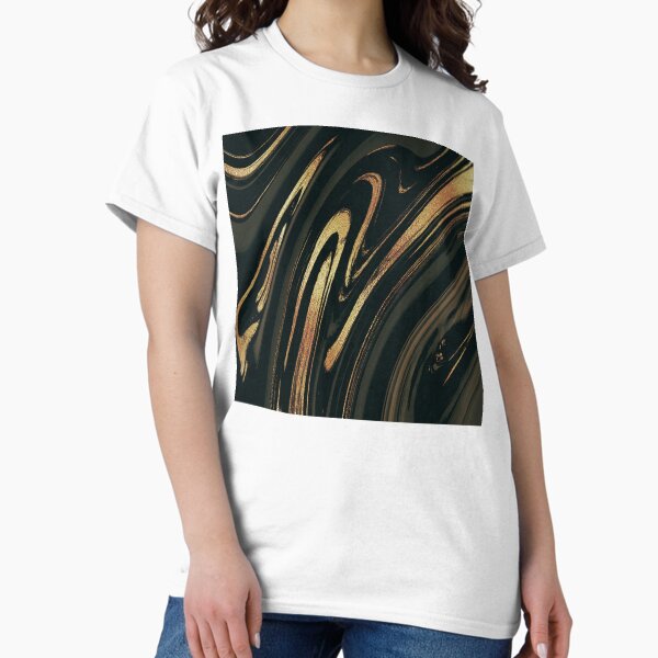 Item preview, Marbled Golden And Black Swirls Ombre Design designed and sold by DEC02.