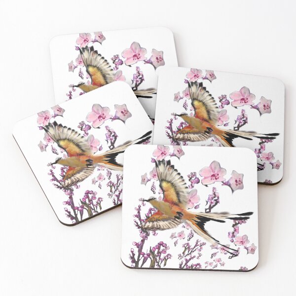 Item preview, Scissortail Flycatcher and Redbud designed and sold by CDT Art.