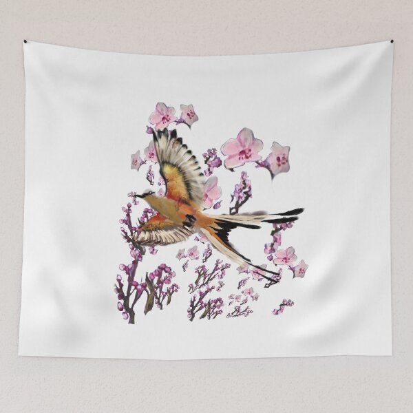 Item preview, Scissortail Flycatcher and Redbud designed and sold by CDT Art.