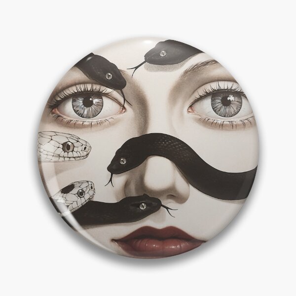 Item preview, Abstract Face with Serpentine Grace designed and sold by yinyuecreation.
