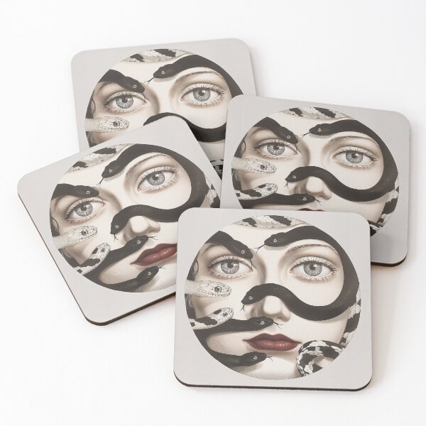 Item preview, Abstract Face with Serpentine Grace designed and sold by yinyuecreation.