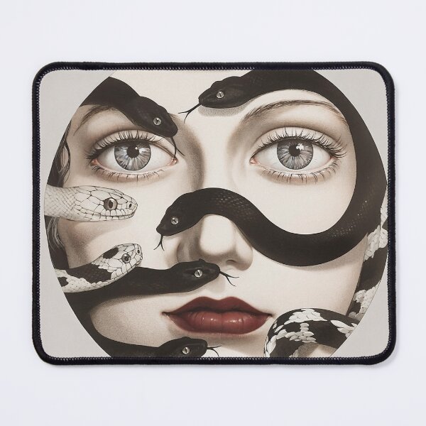 Item preview, Abstract Face with Serpentine Grace designed and sold by yinyuecreation.