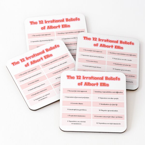 Item preview, "Irrational Beliefs of Albert Ellis - Inspirational Mousepad" designed and sold by Marikony.