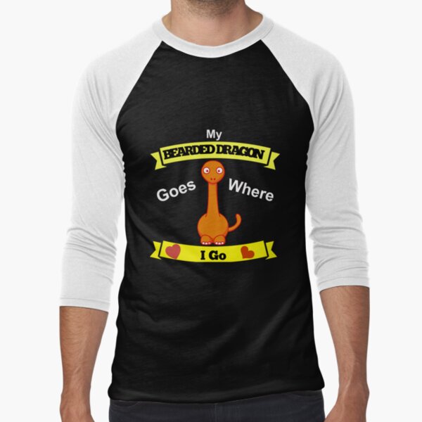 Cute Bearded Dragon Pet Baseball ¾ Sleeve T-Shirt