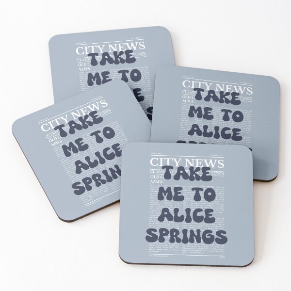 Item preview, "Take Me to Alice Springs" – Australia, Elegant Newspaper-Style Design designed and sold by RM-Journey.