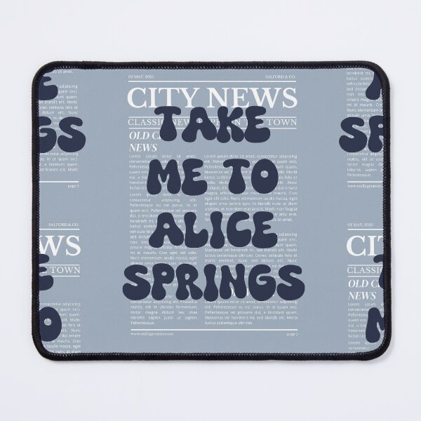 Item preview, "Take Me to Alice Springs" – Australia, Elegant Newspaper-Style Design designed and sold by RM-Journey.
