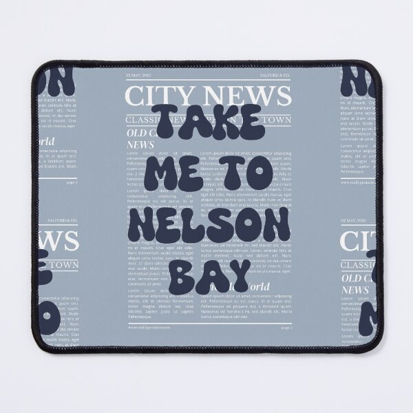 Item preview, "Take Me to Nelson Bay" – Australia, Elegant Newspaper-Style Design designed and sold by RM-Journey.