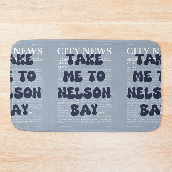 Item preview, "Take Me to Nelson Bay" – Australia, Elegant Newspaper-Style Design designed and sold by RM-Journey.