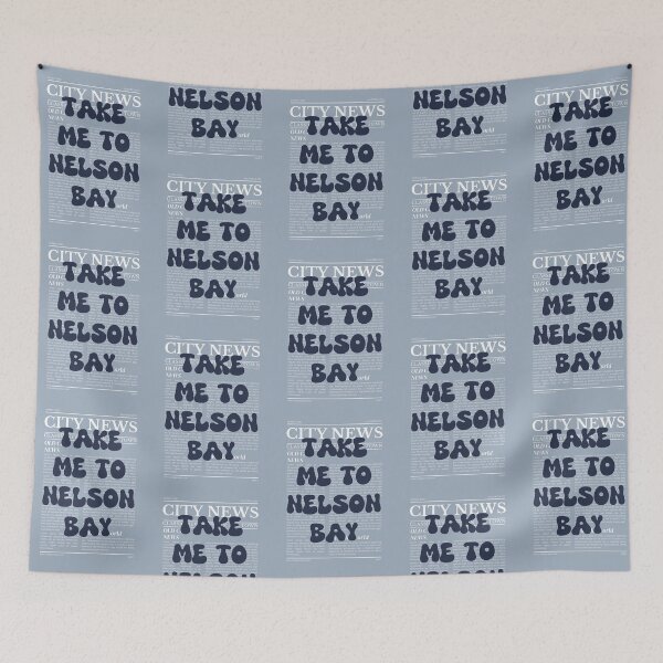Item preview, "Take Me to Nelson Bay" – Australia, Elegant Newspaper-Style Design designed and sold by RM-Journey.