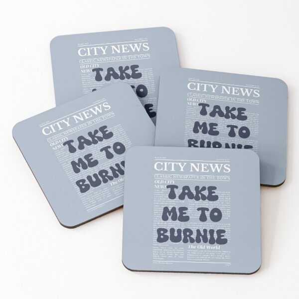 Item preview, "Take Me to Burnie" – Australia, Elegant Newspaper-Style Design designed and sold by RM-Journey.