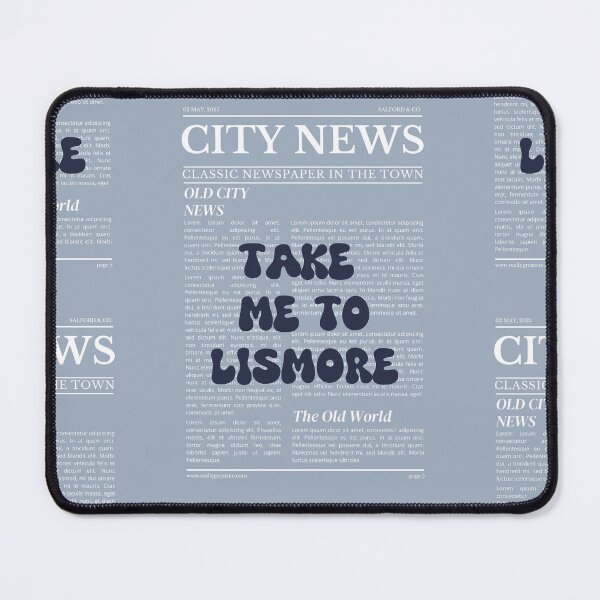 Item preview, "Take Me to Lismore" – Australia, Elegant Newspaper-Style Design designed and sold by RM-Journey.