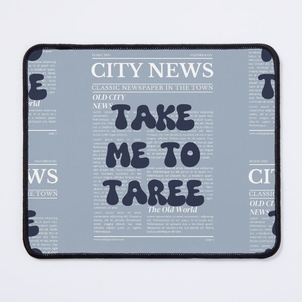 Item preview, "Take Me to Taree" – Australia, Elegant Newspaper-Style Design designed and sold by RM-Journey.