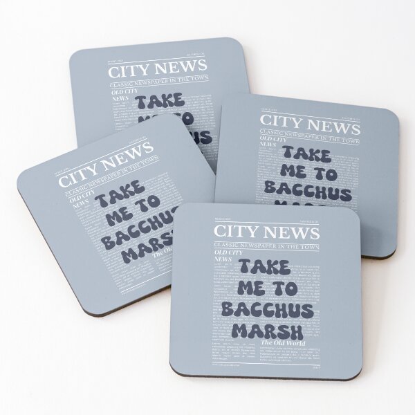 Item preview, "Take Me to Bacchus Marsh" – Australia, Elegant Newspaper-Style Design designed and sold by RM-Journey.