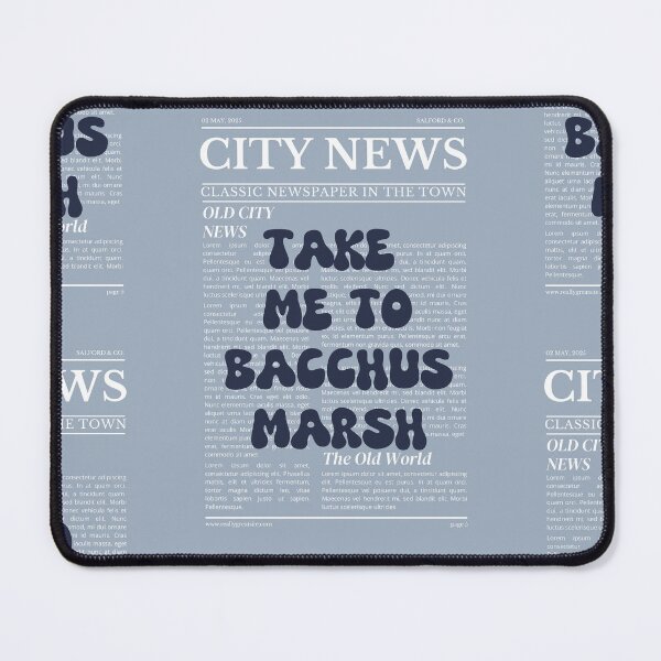 Item preview, "Take Me to Bacchus Marsh" – Australia, Elegant Newspaper-Style Design designed and sold by RM-Journey.