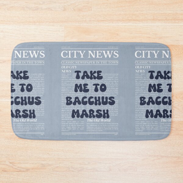 Item preview, "Take Me to Bacchus Marsh" – Australia, Elegant Newspaper-Style Design designed and sold by RM-Journey.
