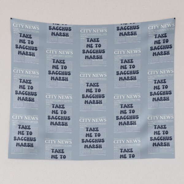 Item preview, "Take Me to Bacchus Marsh" – Australia, Elegant Newspaper-Style Design designed and sold by RM-Journey.
