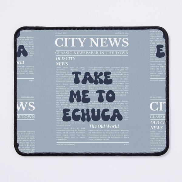 Item preview, "Take Me to Echuca" – Australia, Elegant Newspaper-Style Design designed and sold by RM-Journey.