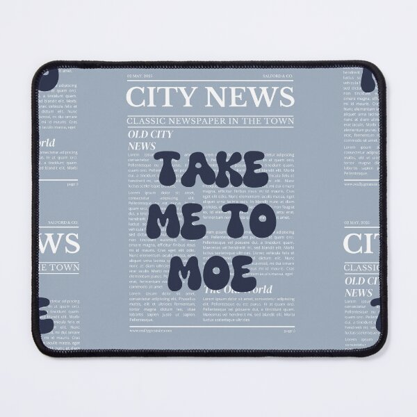 Item preview, "Take Me to Moe" – Australia, Elegant Newspaper-Style Design designed and sold by RM-Journey.