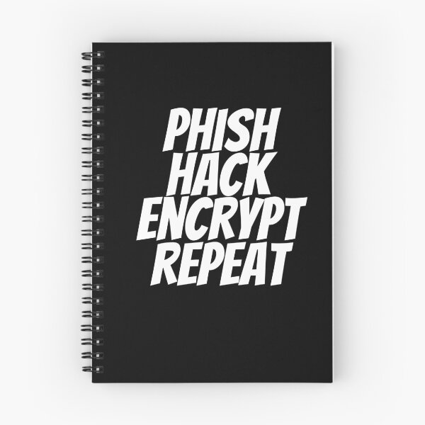Item preview, Phish, Hack, Encrypt, Repeat – Cybersecurity Humor Design designed and sold by Teacher2Nerds.