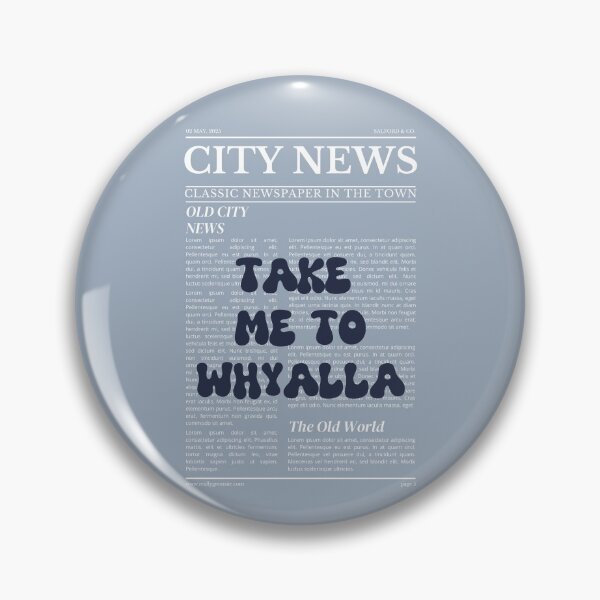 Item preview, "Take Me to Whyalla" – Australia, Elegant Newspaper-Style Design designed and sold by RM-Journey.