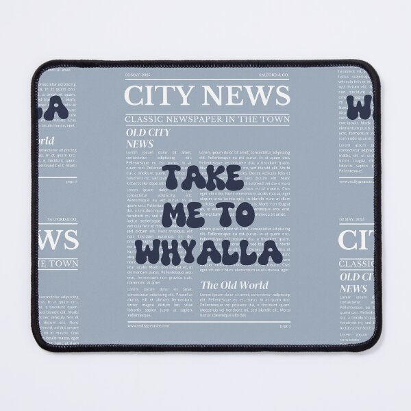 Item preview, "Take Me to Whyalla" – Australia, Elegant Newspaper-Style Design designed and sold by RM-Journey.