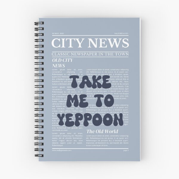 Item preview, "Take Me to Yeppoon" – Australia, Elegant Newspaper-Style Design designed and sold by RM-Journey.