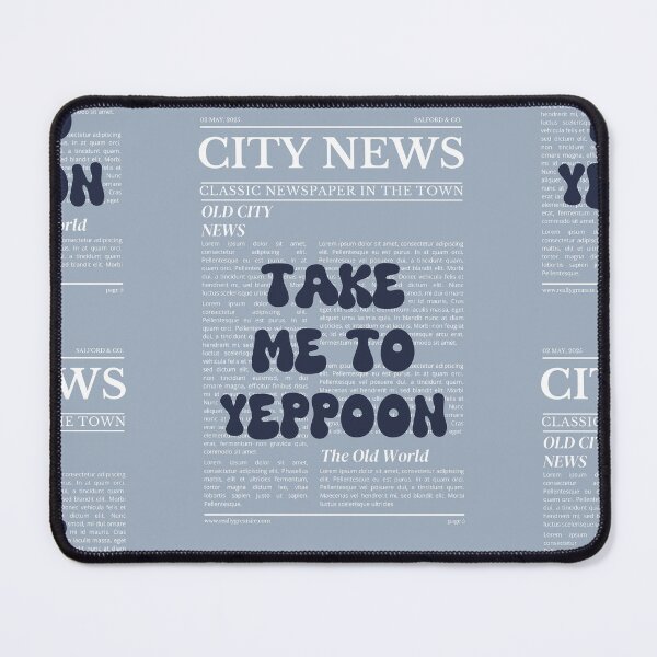 Item preview, "Take Me to Yeppoon" – Australia, Elegant Newspaper-Style Design designed and sold by RM-Journey.