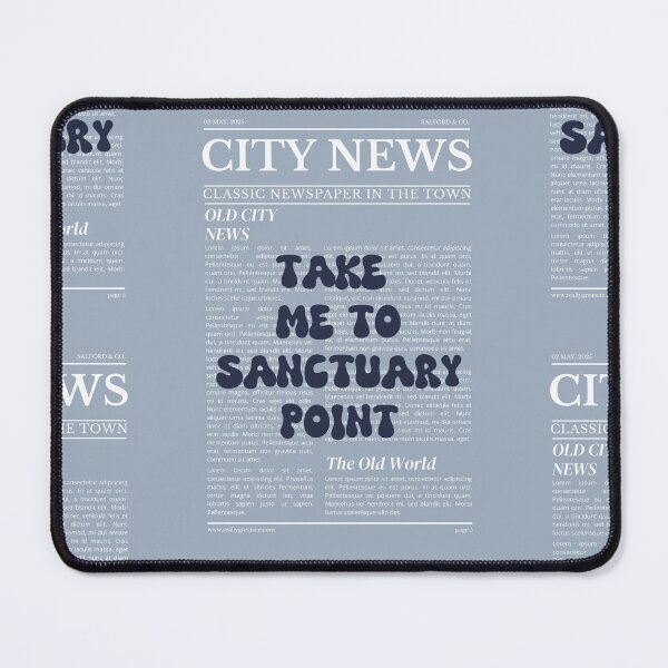 Item preview, "Take Me to Sanctuary Point" – Australia, Elegant Newspaper-Style Design designed and sold by RM-Journey.