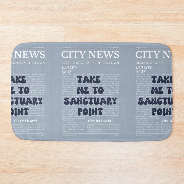 Item preview, "Take Me to Sanctuary Point" – Australia, Elegant Newspaper-Style Design designed and sold by RM-Journey.