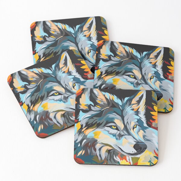 Item preview, Wolf Hiding in Floral designed and sold by DigiCre8.