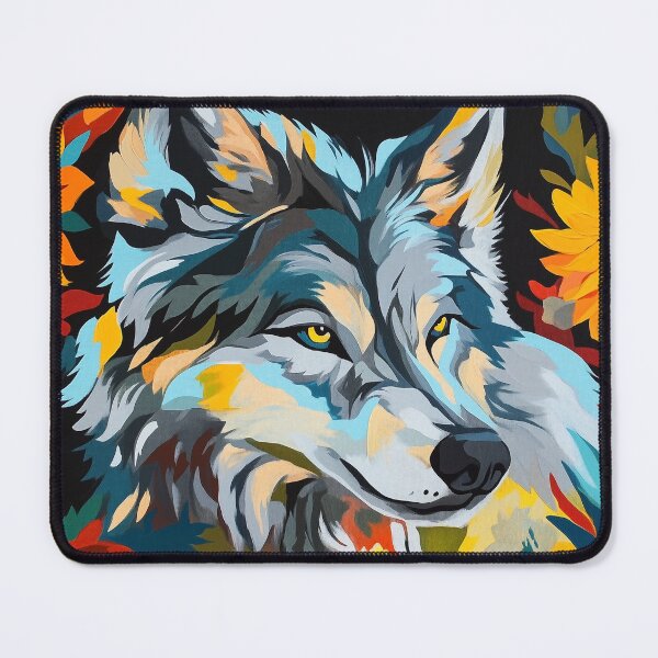 Item preview, Wolf Hiding in Floral designed and sold by DigiCre8.