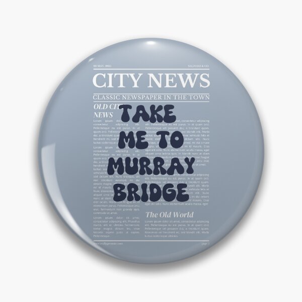 Item preview, "Take Me to Murray Bridge" – Australia, Elegant Newspaper-Style Design designed and sold by RM-Journey.