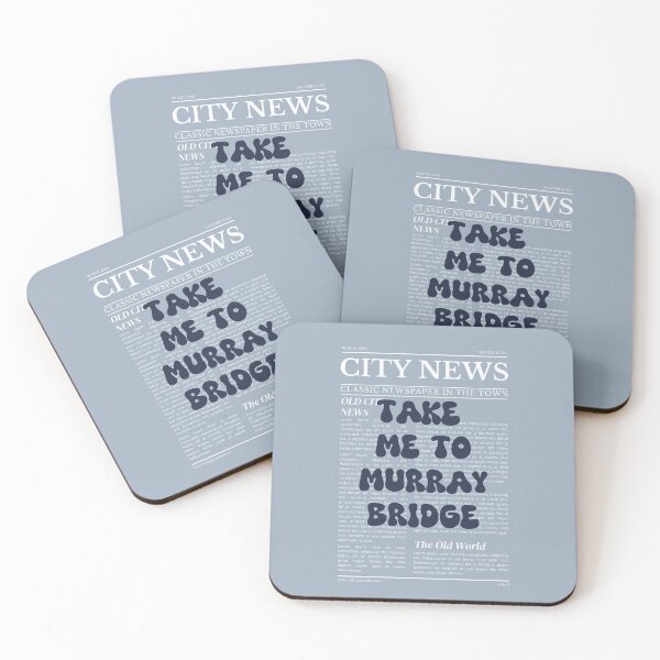 Item preview, "Take Me to Murray Bridge" – Australia, Elegant Newspaper-Style Design designed and sold by RM-Journey.