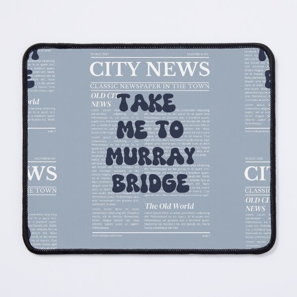 Item preview, "Take Me to Murray Bridge" – Australia, Elegant Newspaper-Style Design designed and sold by RM-Journey.