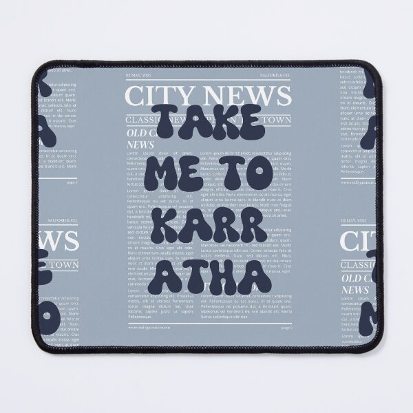 Item preview, "Take Me to Karratha" – Australia, Elegant Newspaper-Style Design designed and sold by RM-Journey.