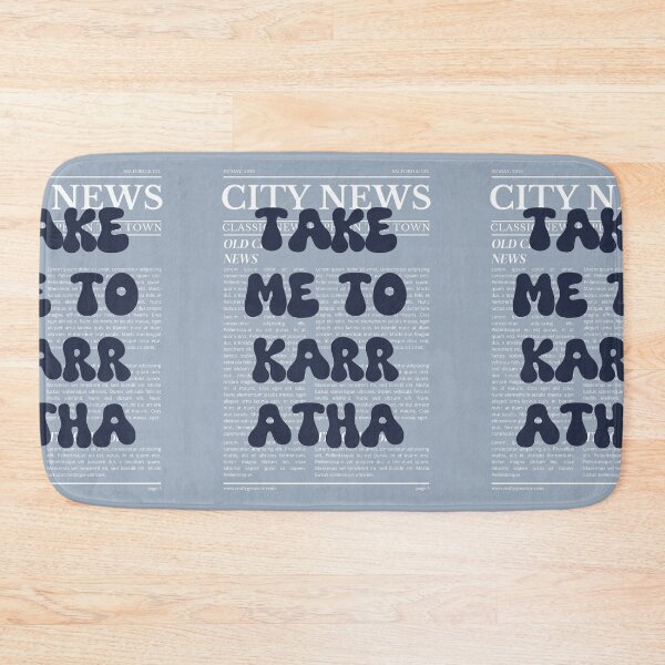 Item preview, "Take Me to Karratha" – Australia, Elegant Newspaper-Style Design designed and sold by RM-Journey.