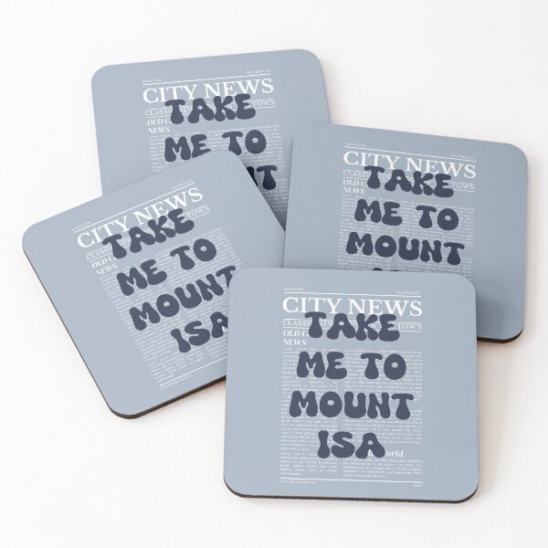 Item preview, "Take Me to Mount Isa" – Australia, Elegant Newspaper-Style Design designed and sold by RM-Journey.