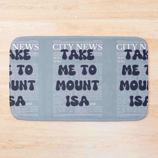 Item preview, "Take Me to Mount Isa" – Australia, Elegant Newspaper-Style Design designed and sold by RM-Journey.