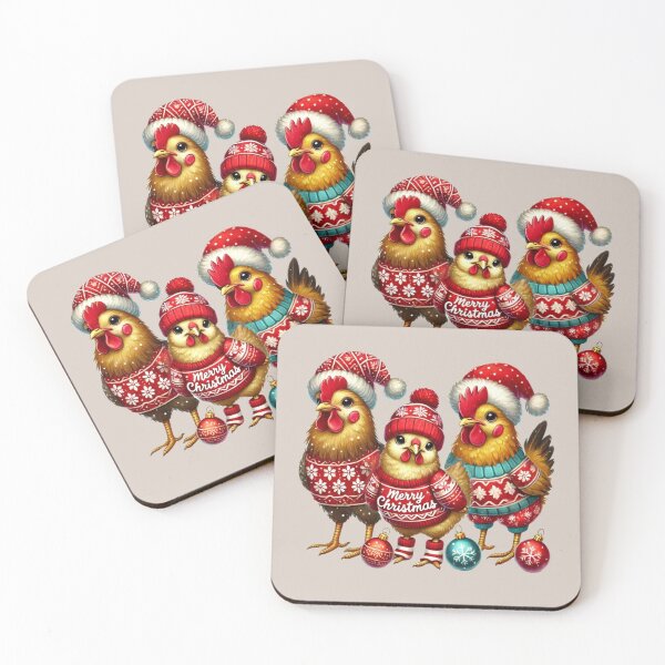 Item preview, Christmas Roosters designed and sold by Myra365Art.