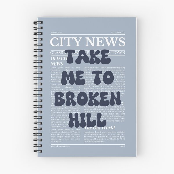 Item preview, "Take Me to Broken Hill" – Australia, Elegant Newspaper-Style Design designed and sold by RM-Journey.
