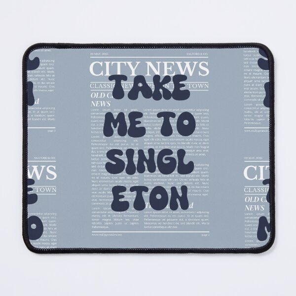 Item preview, "Take Me to Singleton" – Australia, Elegant Newspaper-Style Design designed and sold by RM-Journey.