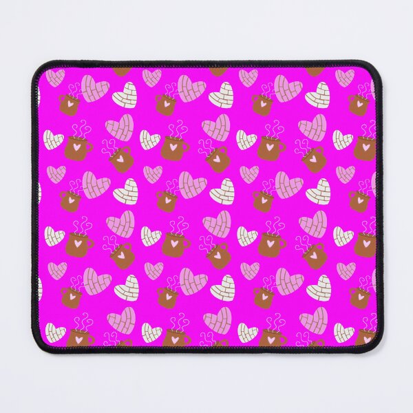 Item preview, Hot Pink Bright Heart Conchas Pan Dulce y Cafesito Mexican Sweet Bread designed and sold by Lorenza Krautkraemer Designs.