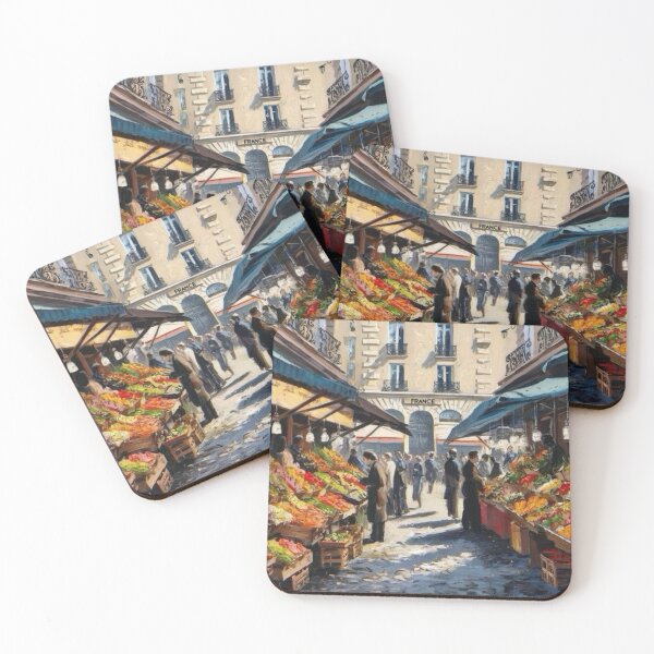 Item preview, Charming Paris Flower Market Painting  designed and sold by CARRAANN.