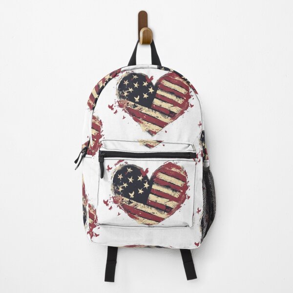 Item preview, Patriotic Heart – Grunge American Flag Design designed and sold by Teacher2Nerds.