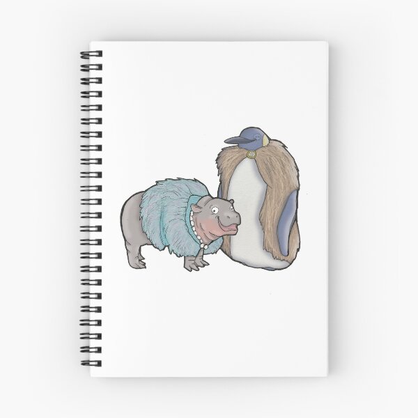 Item preview, Moo Deng the Hippo and Pesto the Penguin in their Seasonal Furs designed and sold by carrierbudge.