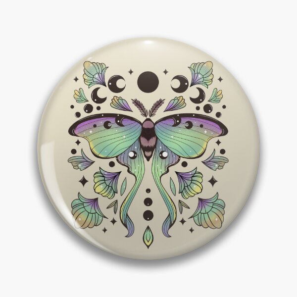 Item preview, Lunar Moth Illustration designed and sold by Fueled By Letters.