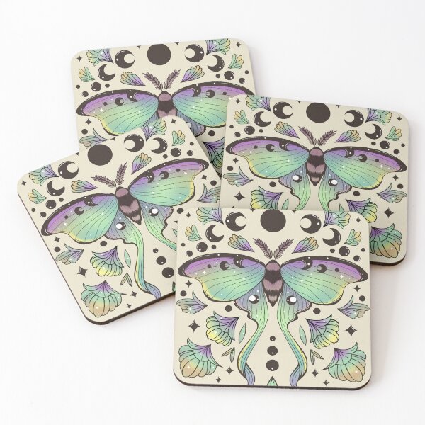 Item preview, Lunar Moth Illustration designed and sold by Fueled By Letters.