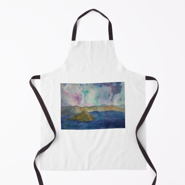 Item preview, Crater Lake with Auroras designed and sold by Lisa Neuman Watercolors.