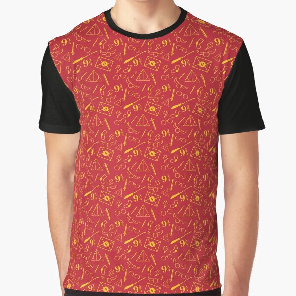 Magical Pattern - Red & Gold Graphic T-Shirt